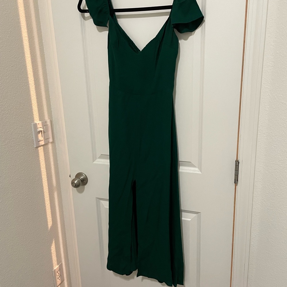 Reformation Baxley Dress Emerald - Picture 5 of 7